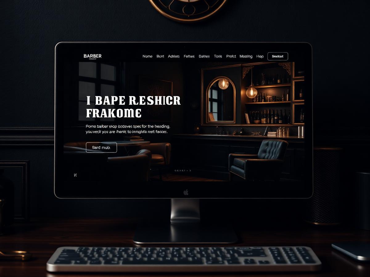 Luxury Barber Shop website design by Apex Web Studio